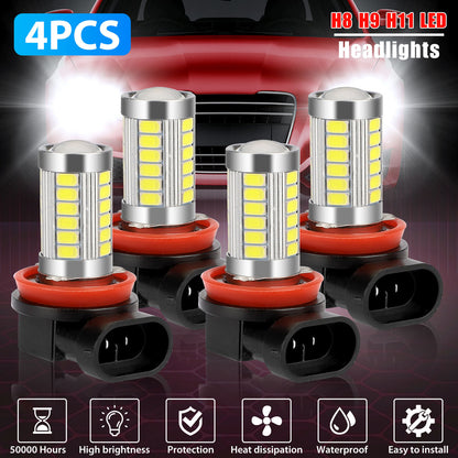 LED High/Low Beam Headlight Bulb Kit, Xenon White, 4pcs