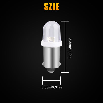 Pure White BA9S LED Instrument Panel Light for Automotive Vehicles, 20pcs