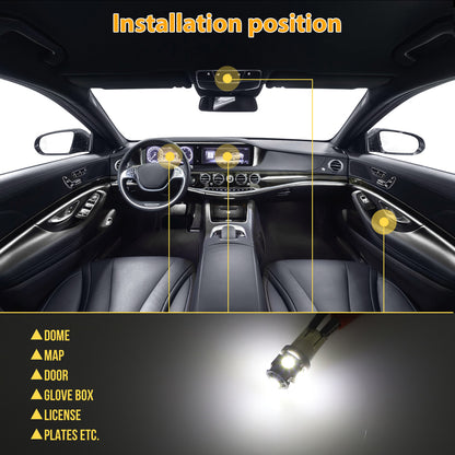 Auto Car Interior LED Light Dome License Plate Mixed Lamp Set Kit, 42Pcs