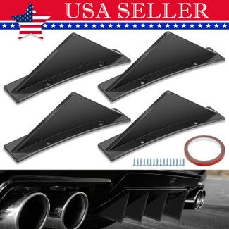 Automotive Car Rear Lower Bumper Diffuser, Stylish and Practical as well as Durable, 4pcs