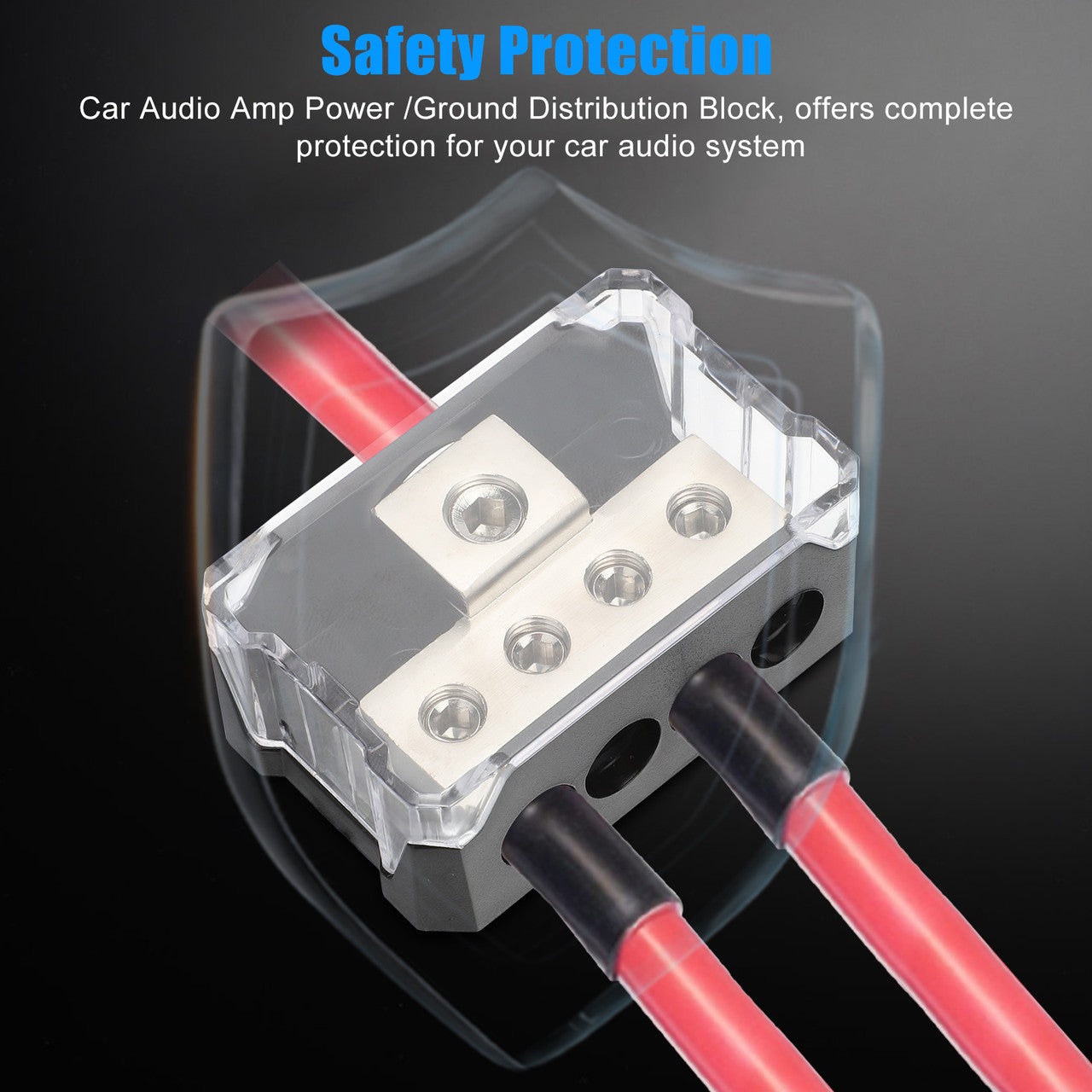 Car Audio Amplifier Splitter 4 Way Power Distribution Block for Car
