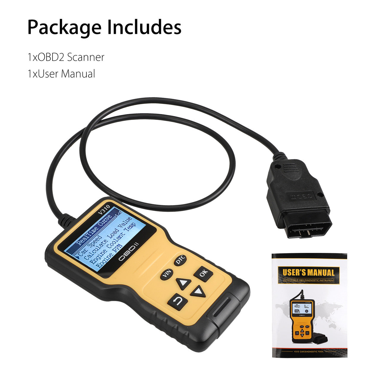 OBD2 Scanner, OBD Reader Enhanced Universal Car Engine Fault Code Reader,Car Engine Fault Code Reader CAN Diagnostic Scan Tool for All OBD Protocol Cars Since 1996