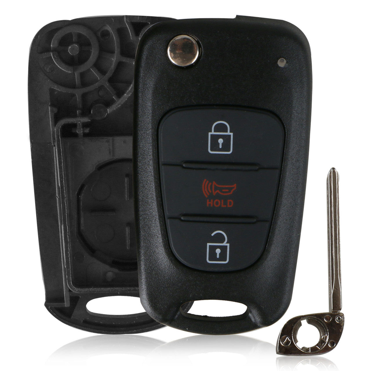 3 Buttons Flip Folding Keyless Entry Remote Key Shell Key Fob For 2010 2011 2012 2013 Kia Sportage Keyless Remote Car Key Fob Shell Case Pad