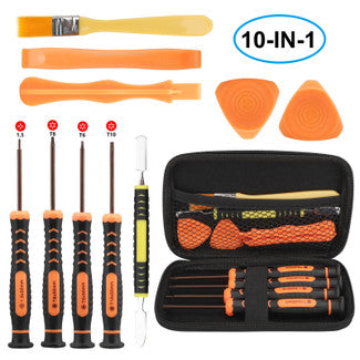 T6 T8 T10 Screwdriver Set, Xbox Repair Kit Fit for Xbox One Xbox 360 Controller and PS3 PS4 Controller w/Cross Screwdriver 1.5, 10 in 1