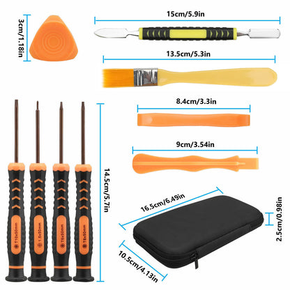T6 T8 T10 Screwdriver Set, Xbox Repair Kit Fit for Xbox One Xbox 360 Controller and PS3 PS4 Controller w/Cross Screwdriver 1.5, 10 in 1