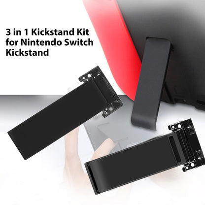 Kickstand for Nintendo Switch, Back Kickstand Console Stand Holder Screwdriver Kit Fit for Nintendo Switch, Replacement Switch Back Bracket Switch Kickstand and Cross Tri-wing Screwdriver