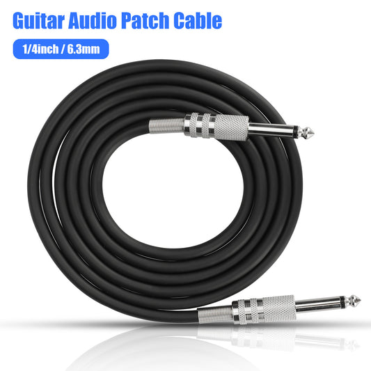 6ft/1.8m Guitar Patch Cable Cord 6.35mm Guitar Bass Instrument Cable Effect Pedal Cables - Guitar Acoustic Instrument Cable Connect Guitars, Keyboards, Instruments to Amps, Mixers