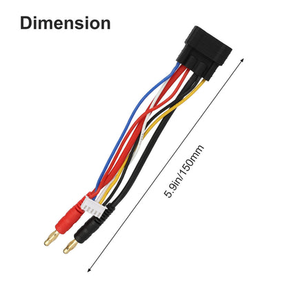 Battery Harness 4mm Bullet Connector, 4mm Banana/Bullet to Traxxas ID Male Plug Connector, 4S