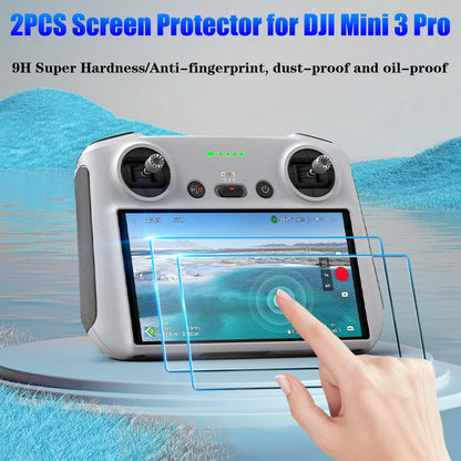 High-Hardened Tempered Glass Screen Protector Film for DJI Mini 3 Pro with High Transparency