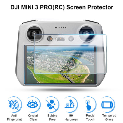 High-Hardened Tempered Glass Screen Protector Film for DJI Mini 3 Pro with High Transparency