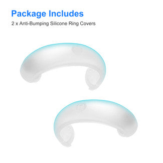 Touch Controller Protector Compatible with Oculus Quest 2-Anti-Slip Anti-Throw Handle Protective Cover Compatible with Oculus/Meta Quest (White)