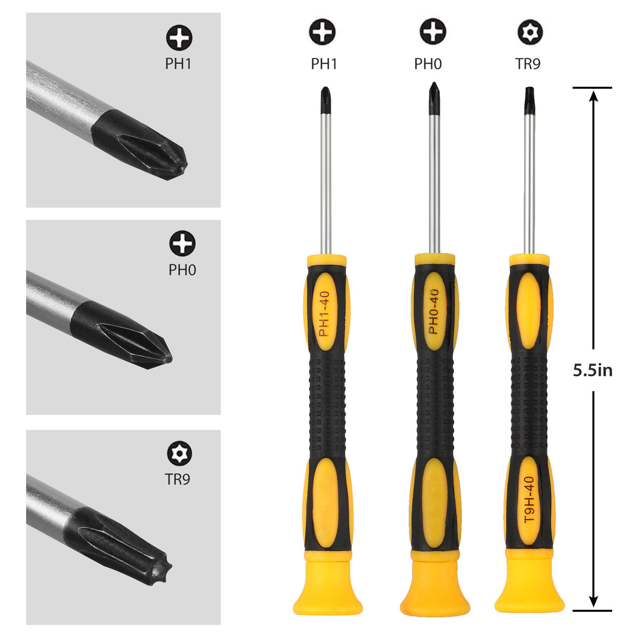 PH0 PH1 T9 Screwdriver Tool Kit with Prying Tool and Cleaning Brush Repair for PlayStation PS4 Controller,9pcs