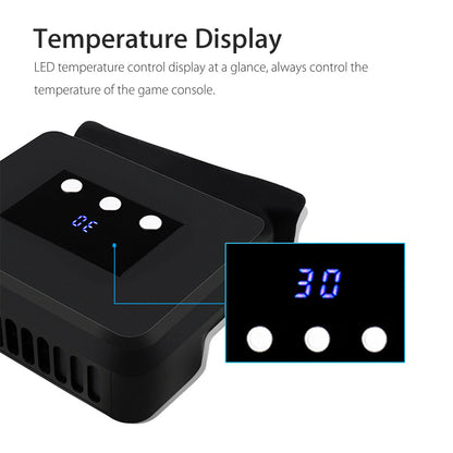 Base Cooling Fan for Nintendo Switch Radiator with Temperature Display