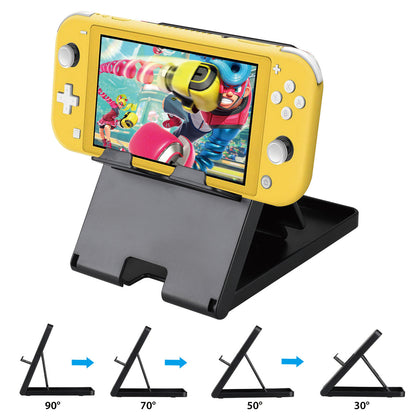 Complete Starter Kit for Nintendo Switch Lite, 7in 1 NS Lite 2019 Accessories Bundle W/ Screen Protector, Travel Case, Foldable Stand, Clear Case, Thumb Stick Cap, Type-c Charging Cable