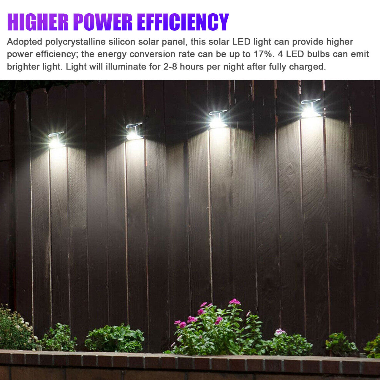 LED Solar Motion Sensor Security Light Wireless IP55 Waterproof for Garden,Yard, White, 2 Pack