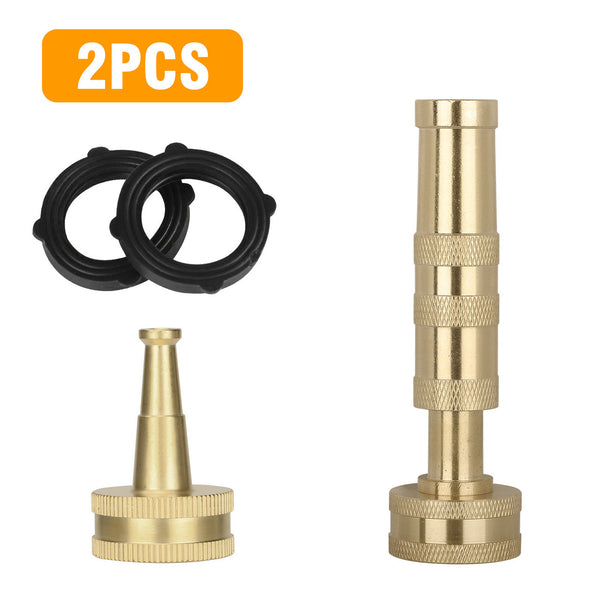 brass garden spray nozzle Adjustable Pressure Garden Hose Spray Nozzle Heavy-Duty Brass w/Rubber Seal
