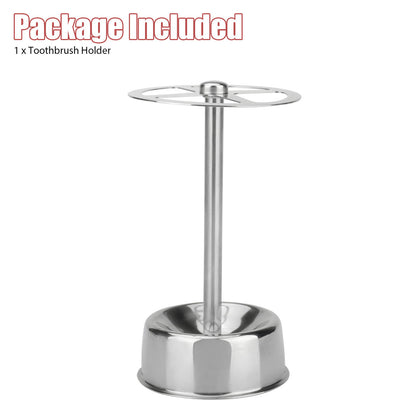 Stainless Steel Toothbrush Holder Organizer Stand for Bathroom Vanity Countertop