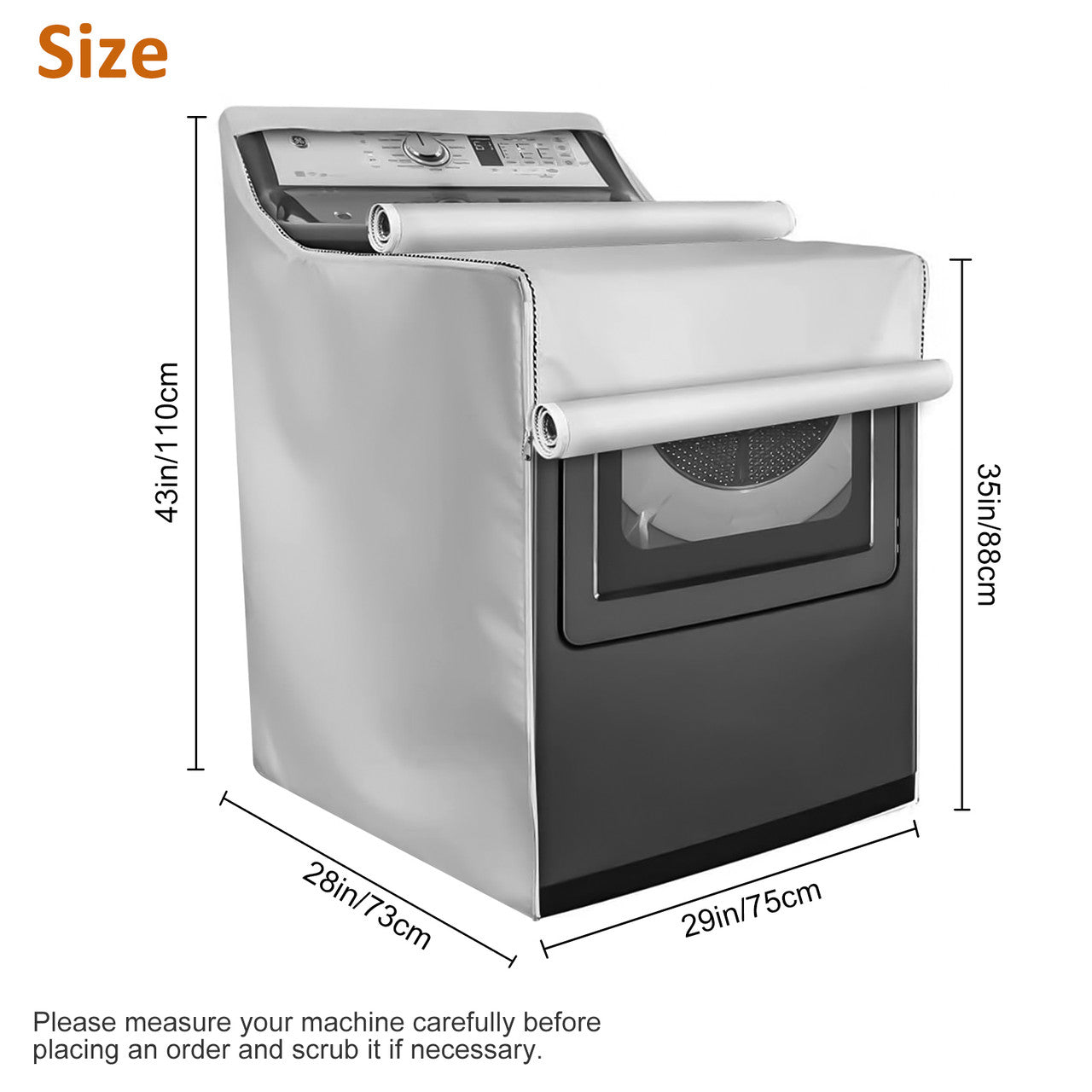 Cover for Washing Machine with Waterproof Dustproof Windproof