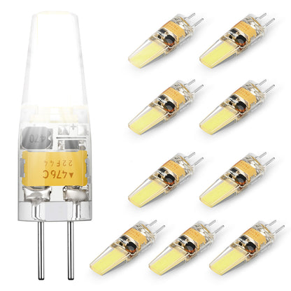 G4 Cool White LED Bulbs with no Flickering and Buzzing Sounds and Mositure Resistant, 10 Pack