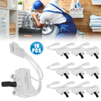 10 Packs 3406107 Washing Machine Switches - Replacement for Maytag ,Whirlpool, Kenmore, Roper, Amana etc (White)