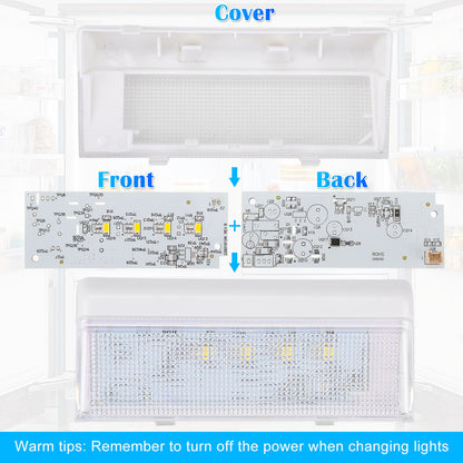 Premium LED Refrigerator Light - Compatible with Whirlpool, Kenmore, Maytag, KitchenAid - White