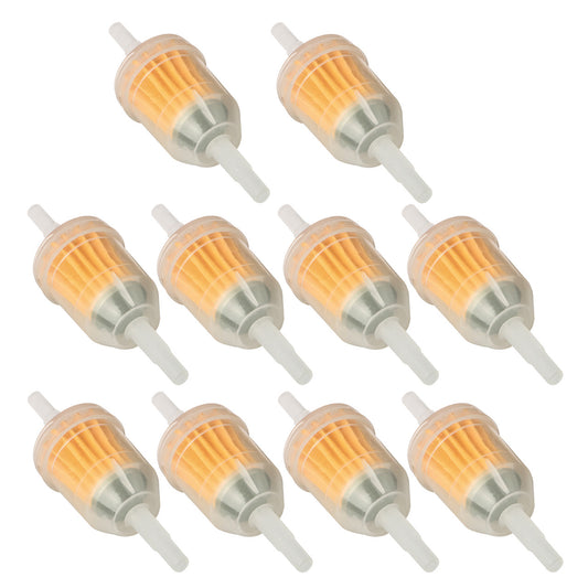 Gas Fuel Filter, Universal Gaso Line Gas Petrol 6mm/8mm Inline Oil Tank Liquid Filters for Kawasaki Kohler Briggs & Stratton Small Engine ATV Scooter Motorcycle Lawn Mowers, 10 pcs