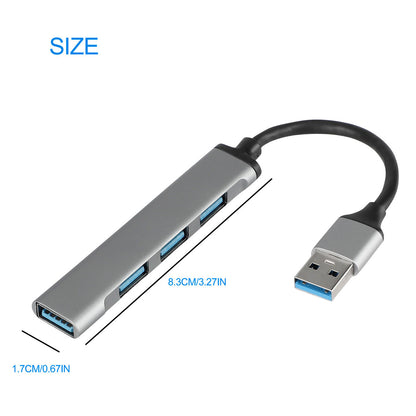 4 Port USB 3.0 2.0 Hub, Ultra Slim Portable for Mac Pro, MacBook Air, Surface Pro, Notebook PC