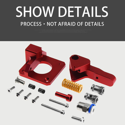 Red Double Pulley Extruder for 3D Printers