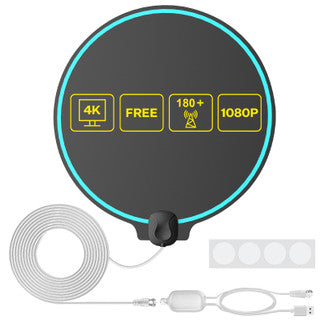 Indoor TV Antenna HDTV Amplified Antenna with a 180+ Mile Range with HD Sound Quality