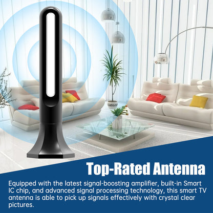 New Digital Indoor TV Antenna- FULL HD Channels，250 Miles signal reception range，16ft Long Coaxial Cable& USB Power Cable， WITHOUT A MONTHLY BILL