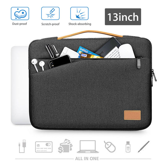 Laptop Sleeve Case Bag, Laptop Cover with Pocket Compatible MacBook Pro, MacBook Air, Notebook,Dell/Ausu/Acer/HP/Toshiba, 13 Inch, Gray