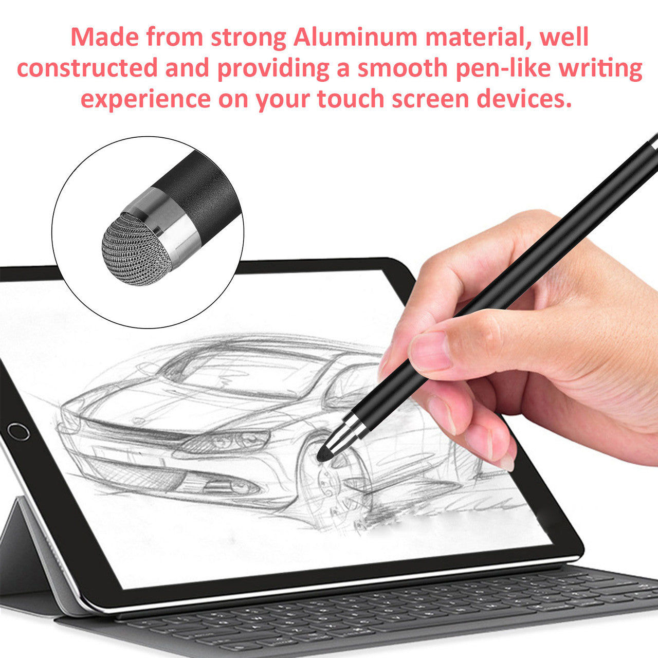 Stylus Pens High Sensitivity, Fit for iPad iPhone Tablet, All Capacitive Touch Screens, Black