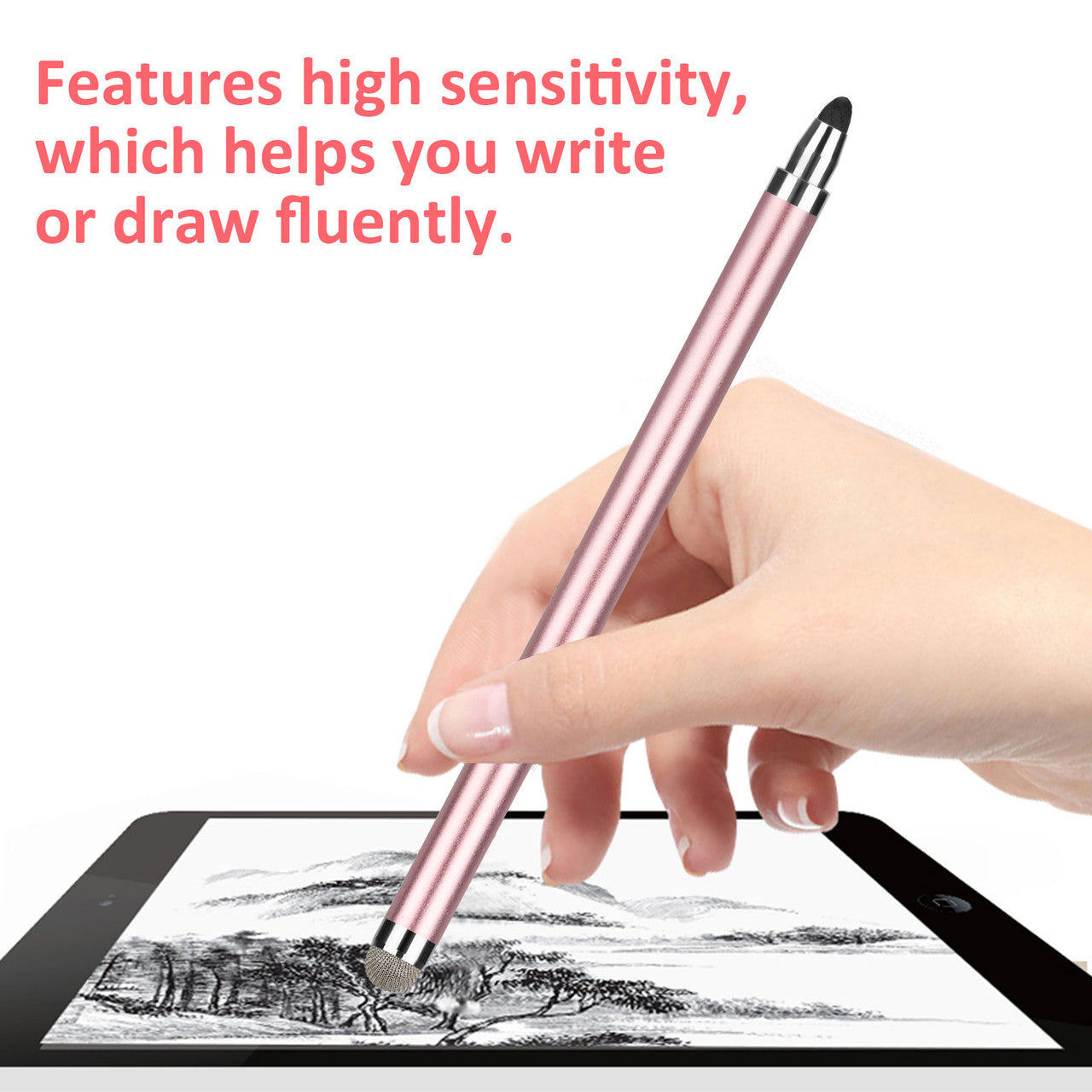 Stylus Pens High Sensitivity, Fit for iPad iPhone Tablet, All Capacitive Touch Screens, Black