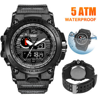 SMAEL Men's Sport Military Data Waterproof LED Digital Analog Quartz Wrist Watch