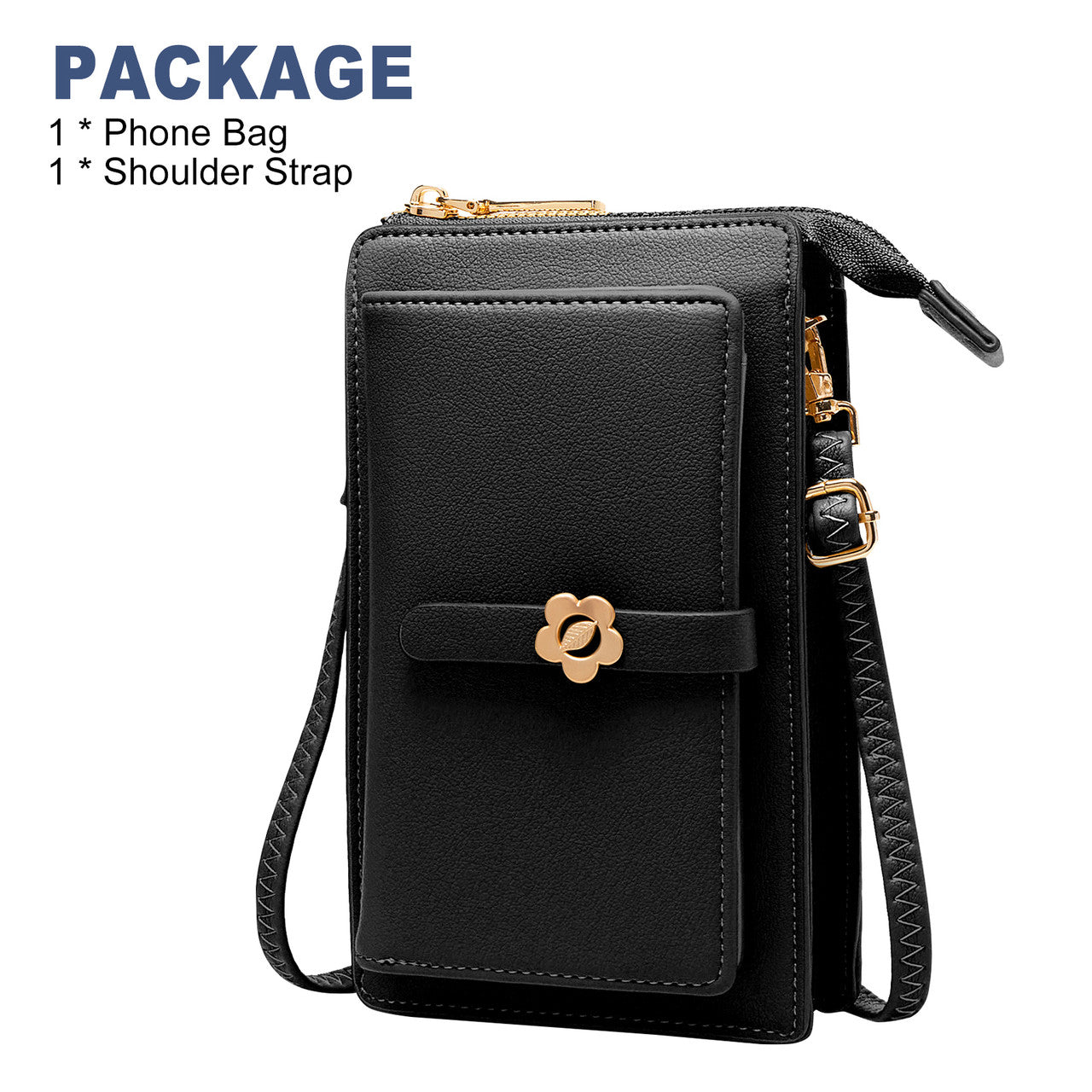 Women Small Cell Phone Purse Wallet Handbag with Adjustable Straps