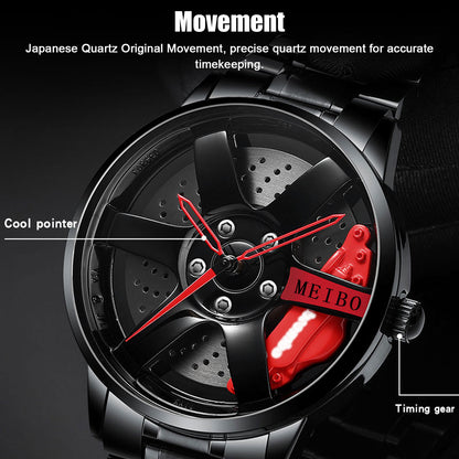 MEIBO Quartz Watch Wristwatch Car Wheel Custom Sport Design Watches