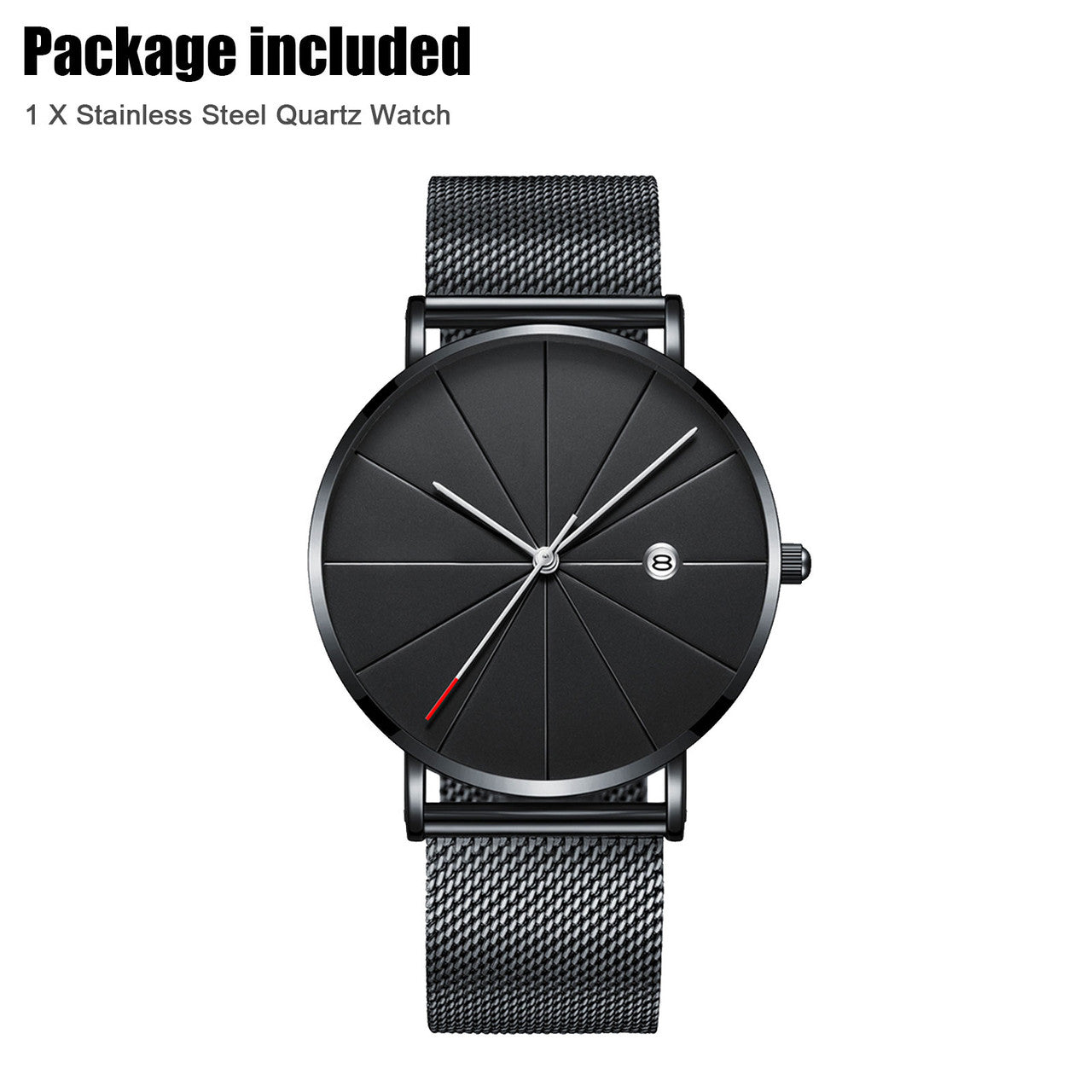 Fashionable Men Minimalist Stainless Steel Quartz Watch