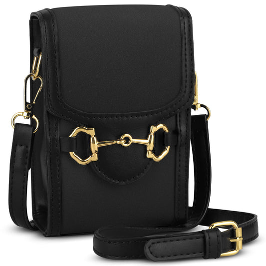 Crossbody Phone Purse with a Roomy Interior and Adjustable Shoulder Strap, Black