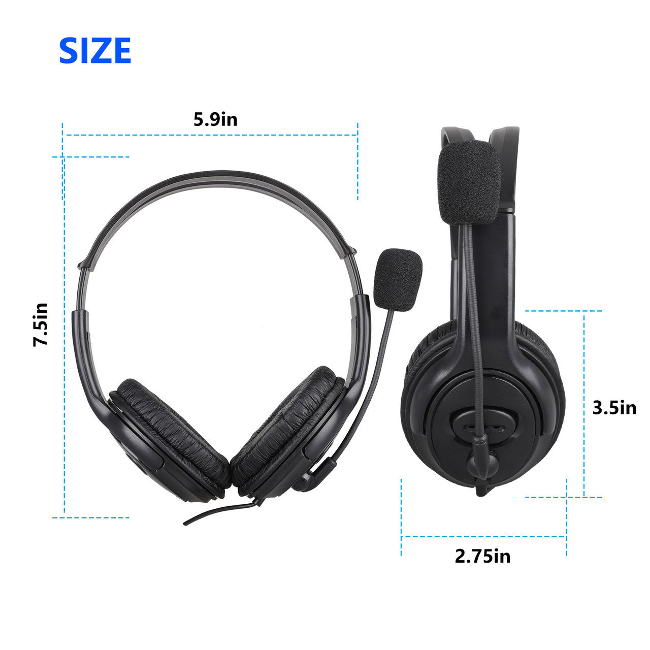 Wired Stereo Gaming Headset for PS4, PC, Xbox One Controller Laptop Mac