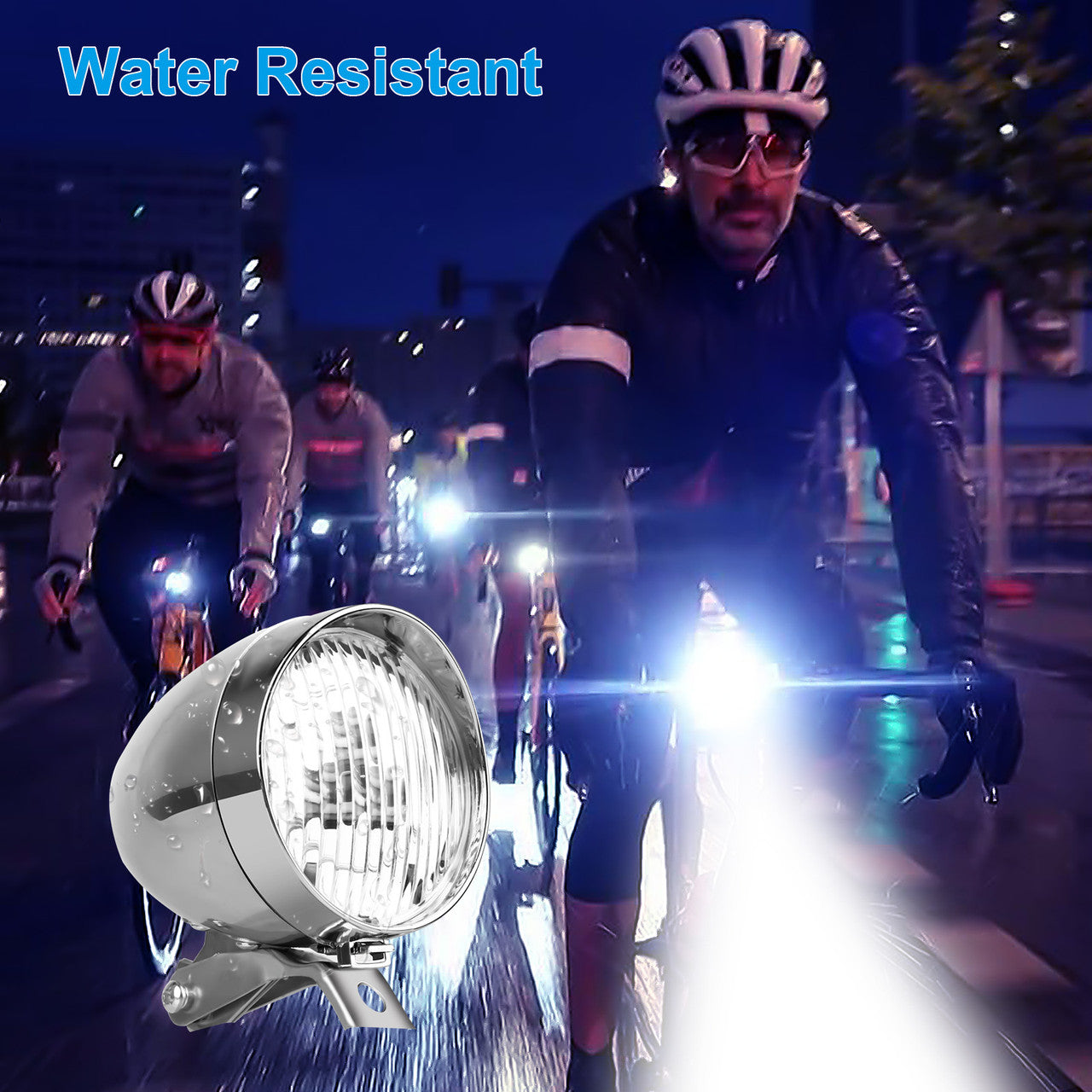 3 LED Retro Bicycle Front Light with a Wide Viewing Angle