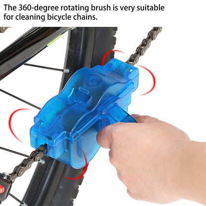 Bicycle Chain Cleaner with 360 Degree Rotation and Suitable for Multi-Speed Bicycles