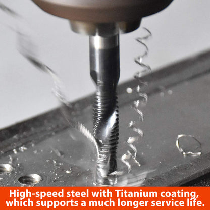 1/4 Inch Hex Shank Drill Bit and Screw Tap Set, Suitable for Drilling, Tapping, Cutting, Gold, Gold