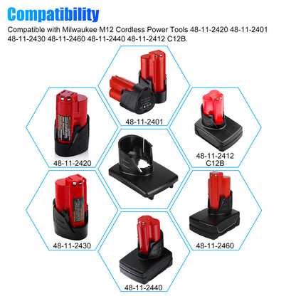 Battery Plastic Case Box Parts Top Shell for Milwaukee Cordless Power Tools, 5PCS