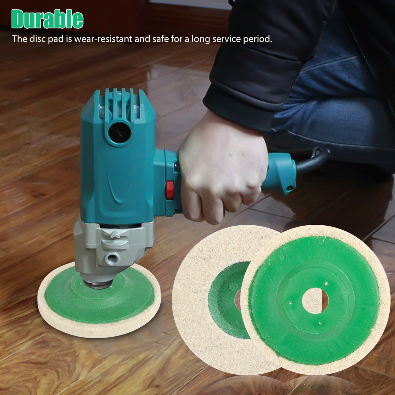 New 10Pcs 100Mm 4 Inch Wool Buffing Round Polishing Wheels Pads